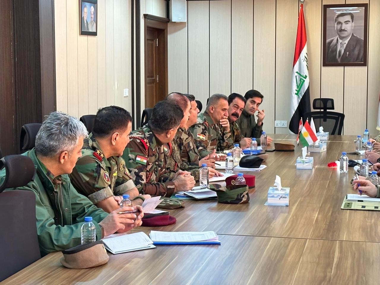 Senior officials from the Ministry of Peshmerga during their meeting with top delegation of the US-led Global Coalition against ISIS, Jan. 10, 2023. (Photo: Ministry of Peshmerga)